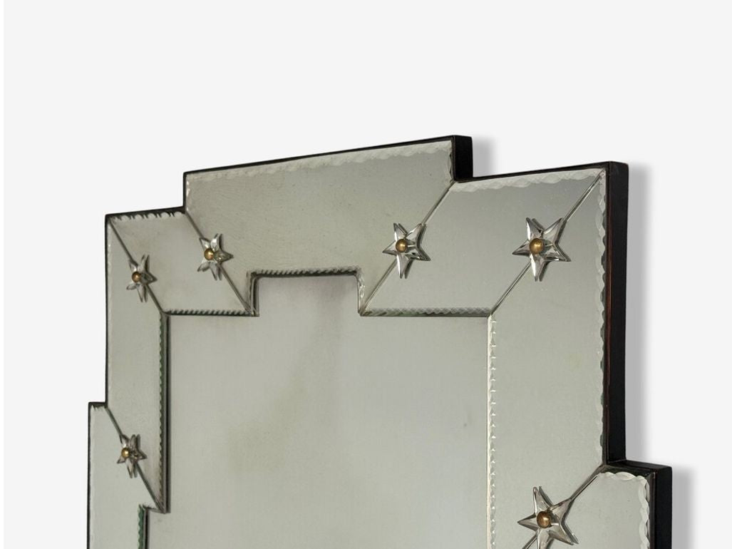 Art Deco Style, Antique and Beveled Glass, Venetian Wall Mirrors, 21st C.