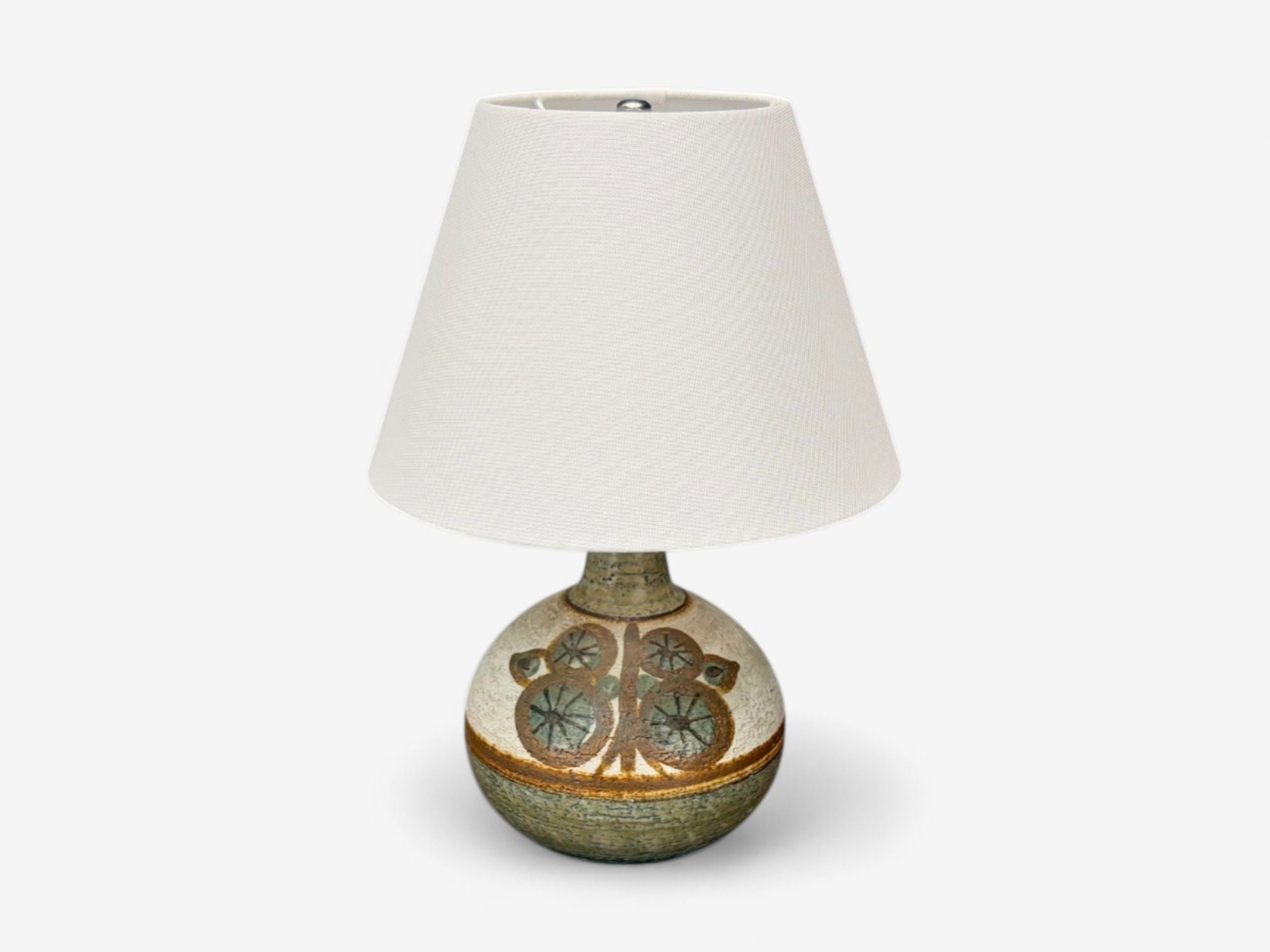 Søholm Keramik, Danish Modern, Beige Stoneware, Table Lamp, Denmark, 1960s