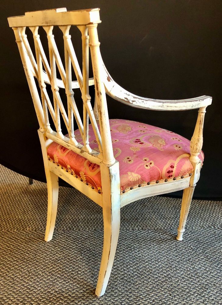 Pair of 19th-20th Century Armchairs in Scalamandre Upholstery Swedish Finish