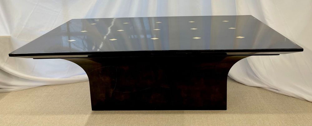 Jimeco Parchment Dining Conference Table Goat Skin Brass Inlaid Enrique Garcel