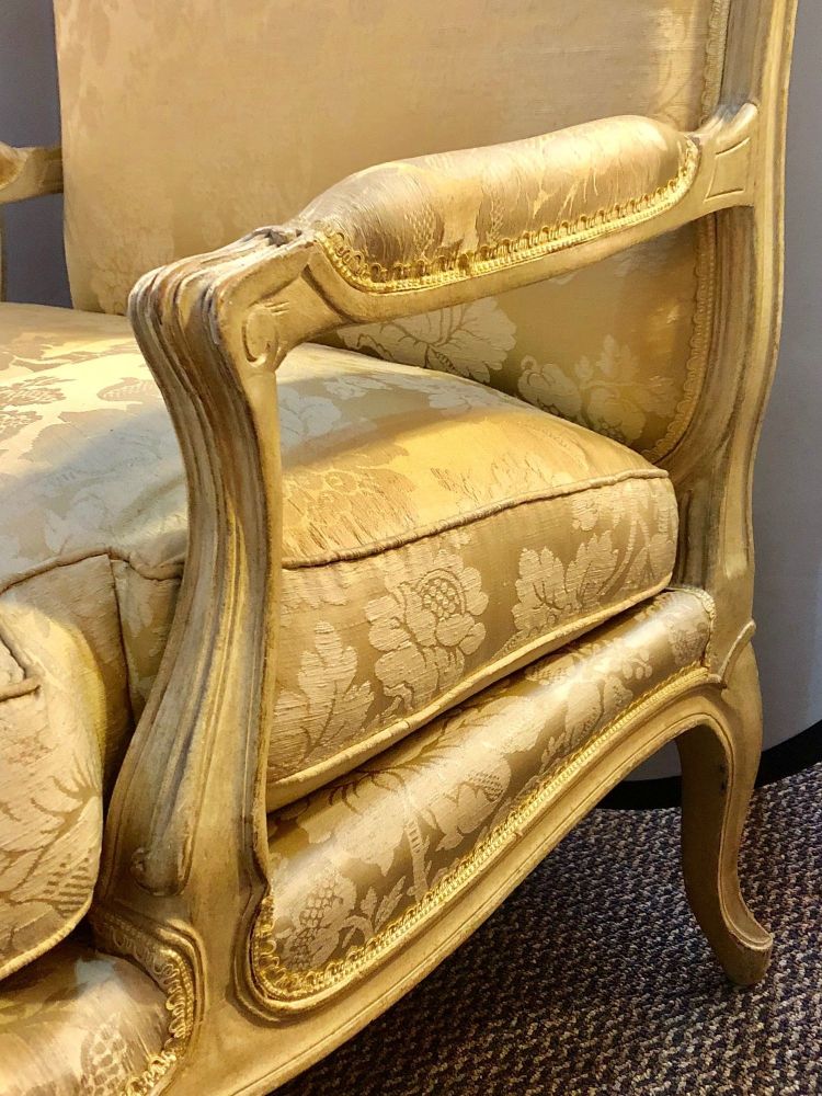 Pair of Louis XV Style Lounge Chairs by Maison Jansen