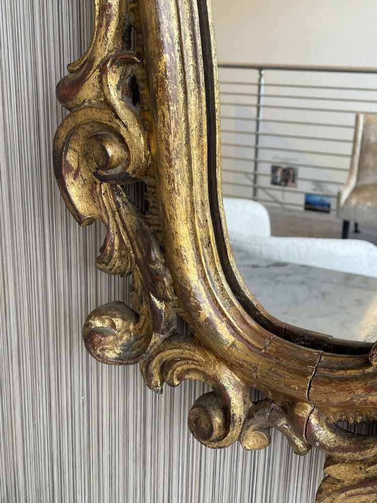 Italian Gilt Wood Wall or Console Mirror. Pier, Commode Mirror