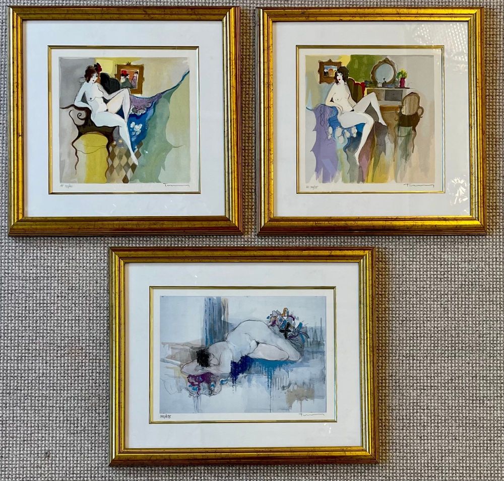 Set of Three Itzchak Tarkay Serigraphs of Nudes