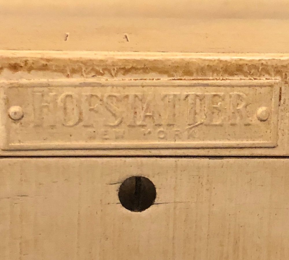 Pair of Hostetler Custom Faux Painted Marble-Top Commodes or Nightstands