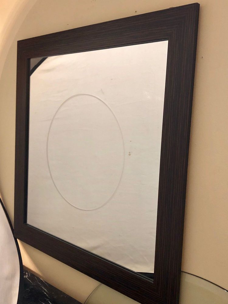 Pair of Art Deco Style Faux Macassar Square Console or Wall Mirrors