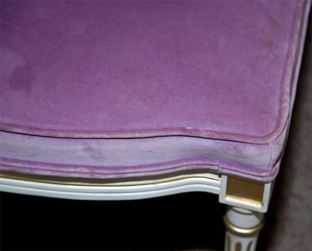 Pair of French Louis XVI Style Painted Foot Stools