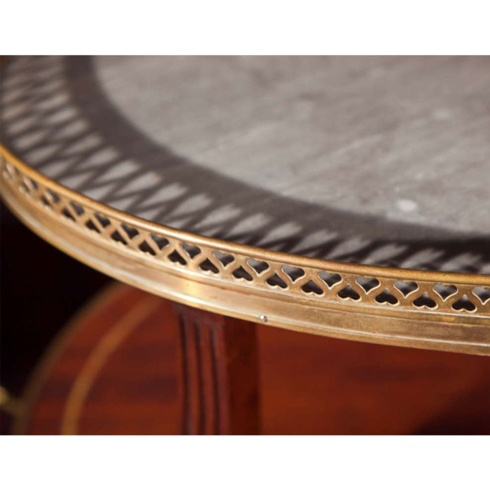 French Two-Tier Mahogany Dessert Stand Manner of Louis XVI