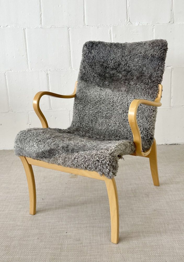 Mid-Century Modern 'Mina' Lounge / Arm Chair, Bruno Mathsson, Sweden, 1950s