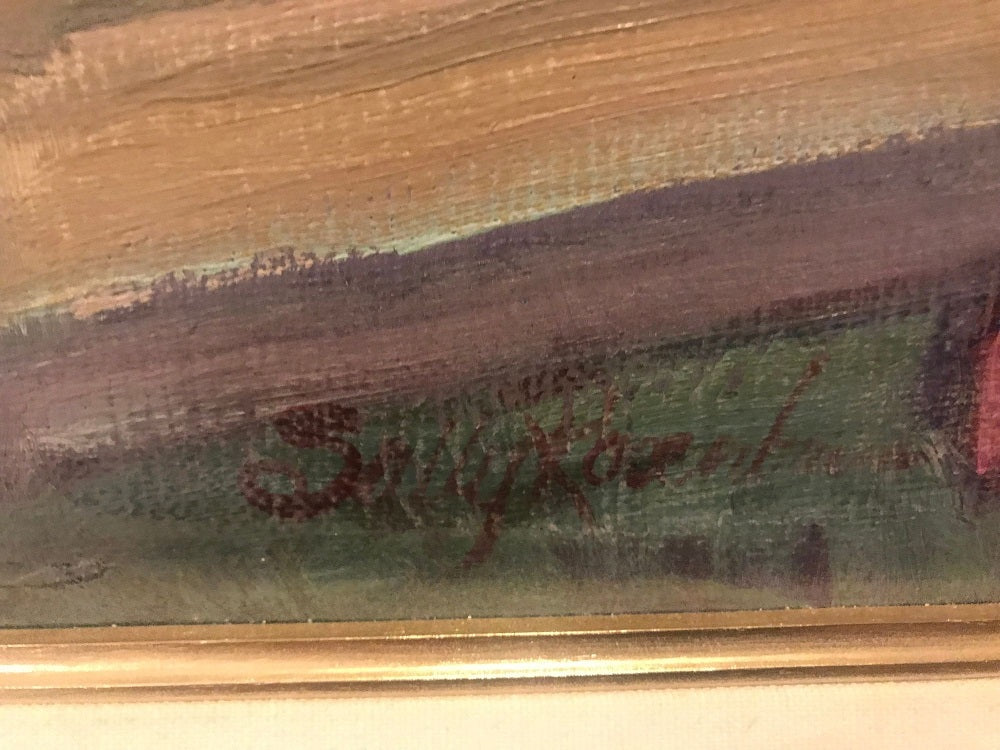 Impressionist Decorative Oil on Canvas in a Fine Gilt Frame Signed