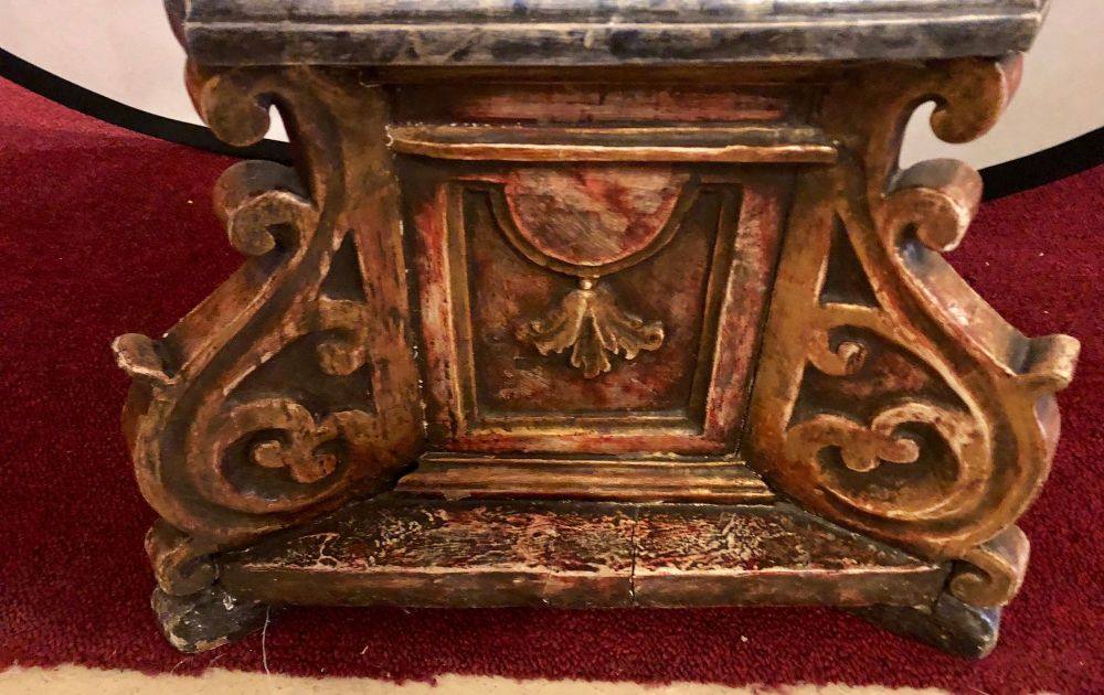 Painted Italian Continental Candle Prick Standing Lamp, 18th-19th Century