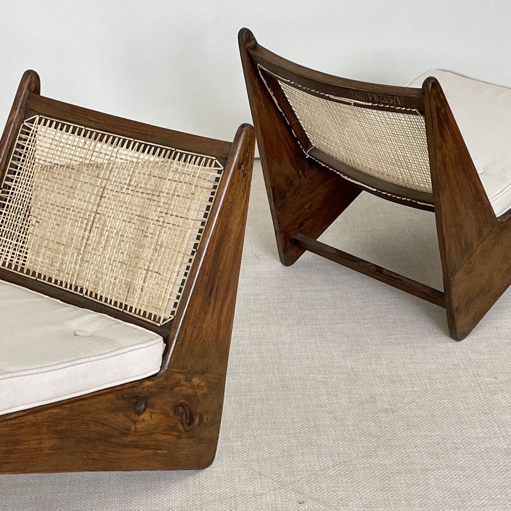 Authentic Pierre Jeanneret Kangaroo Chairs, Lounge / Slipper, Mid-Century