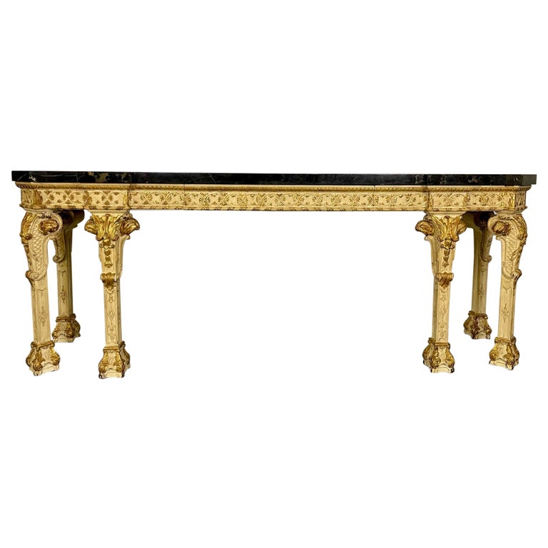 Monumental Marble Top Louis XV Style Console, Sideboard, Maison Jansen, 19 Cent