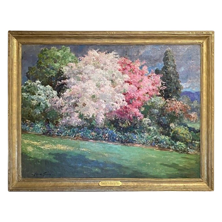 Abbott Fuller Graves, Oil on Canvas, Spring Garden, Kennebunkport, Christies NYC
