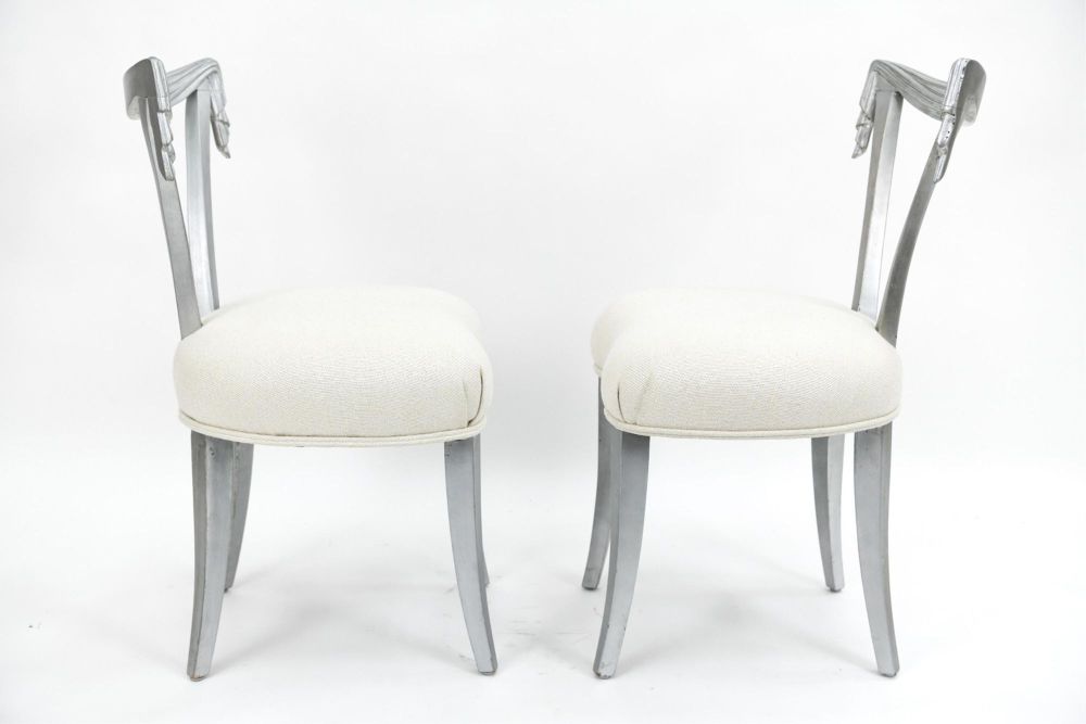 Pair of Dorothy Draper Grosfeld House Side Chairs, Mid-Century Modern