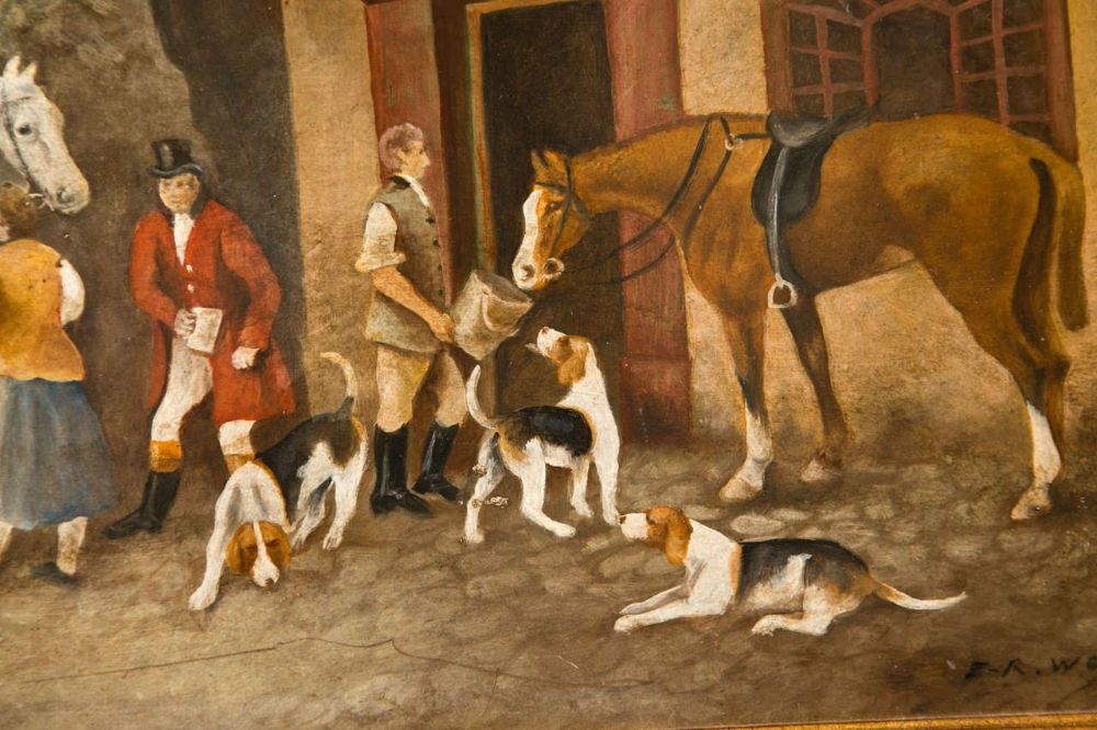 Pair of Equestrian Paintings Signed E.R. Woods