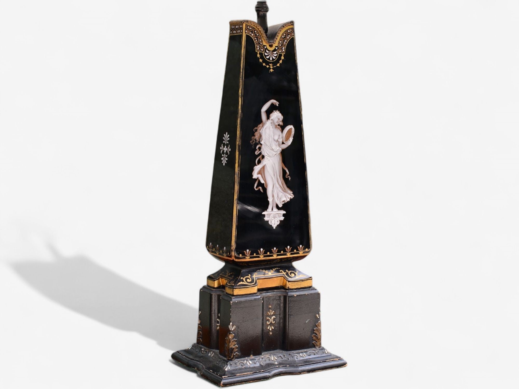 Hollywood Regency, Opaline, Bronze, Painted Table Lamps, France, 1920s