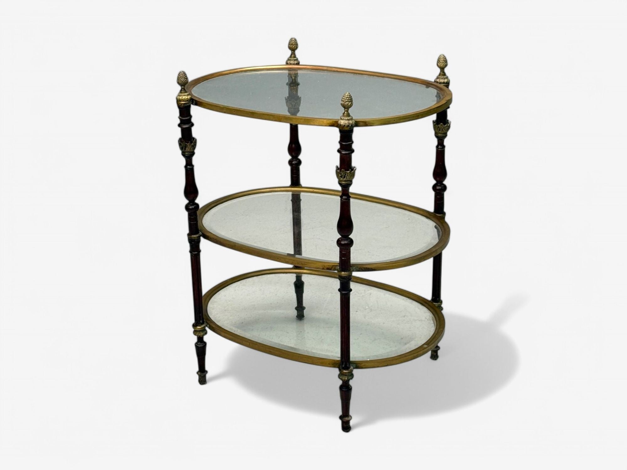Maison Baguès Style, Hollywood Regency, Bronze, Small Étagère, France, 1940s