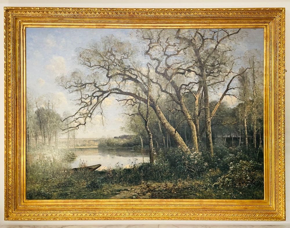 Louis Aime Japy "Springtime, Oil on Canvas, Monumental, Sotheby's Provenance