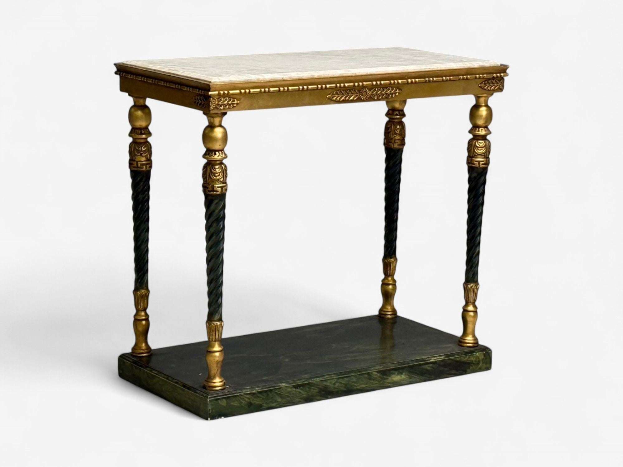 Swedish Neoclassical Style, Giltwood, Marble, Console Tables, Sweden, 20th c.