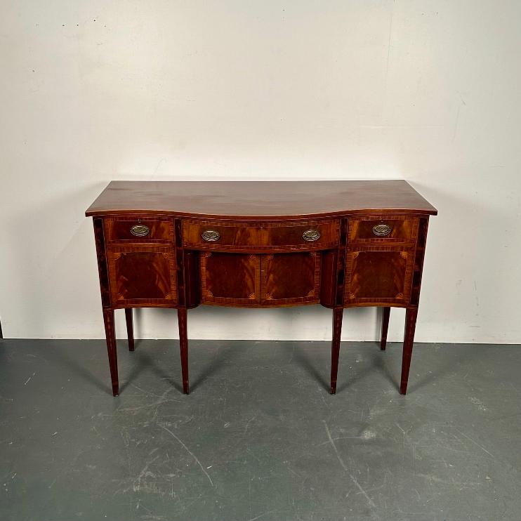 Georgian Style Hepplewhite Mahogany Cabinetmaker Sideboard, Documentation, 1931