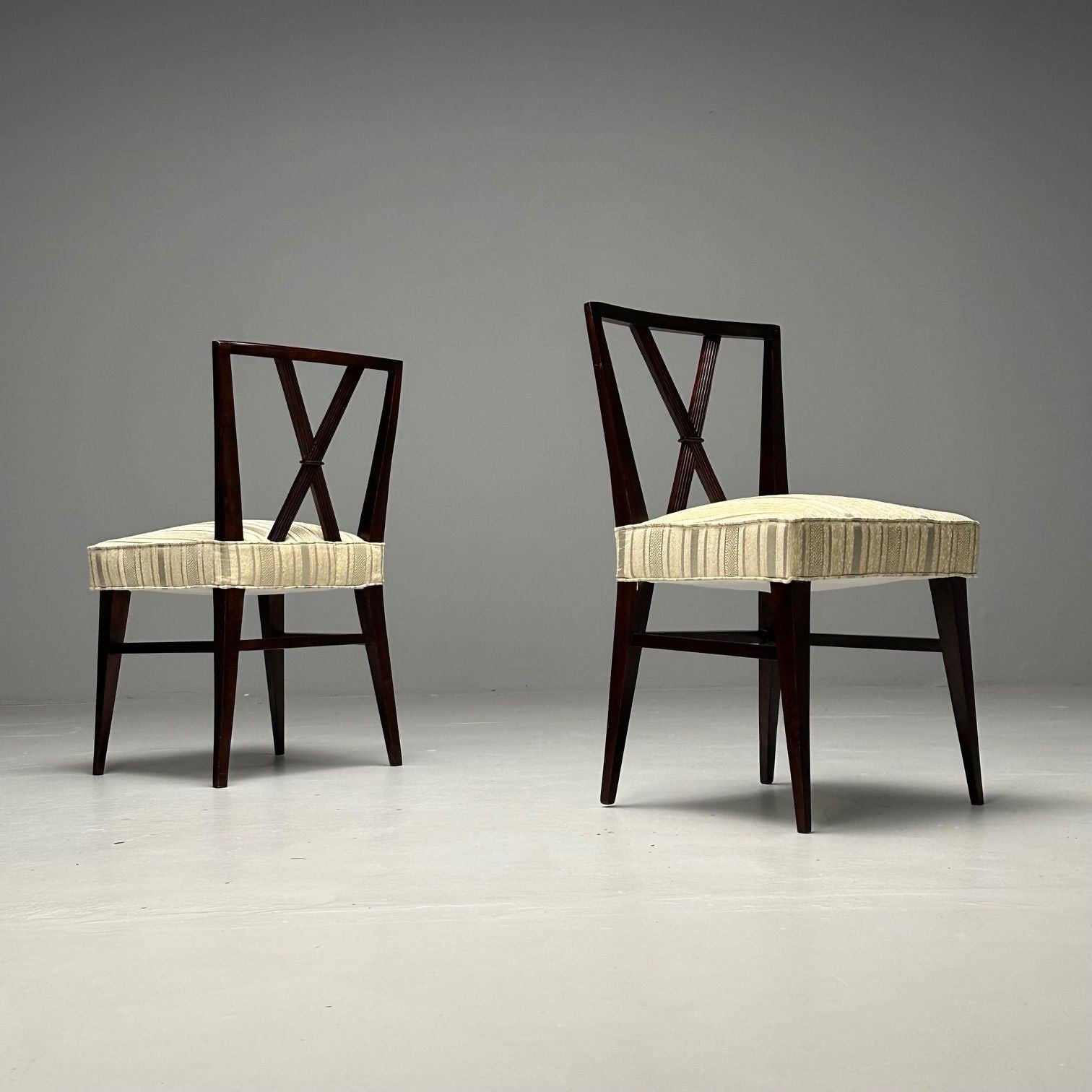 Tommi Parzinger Attrib., Mid-Century Modern, Twelve Dining Chairs, 1960s