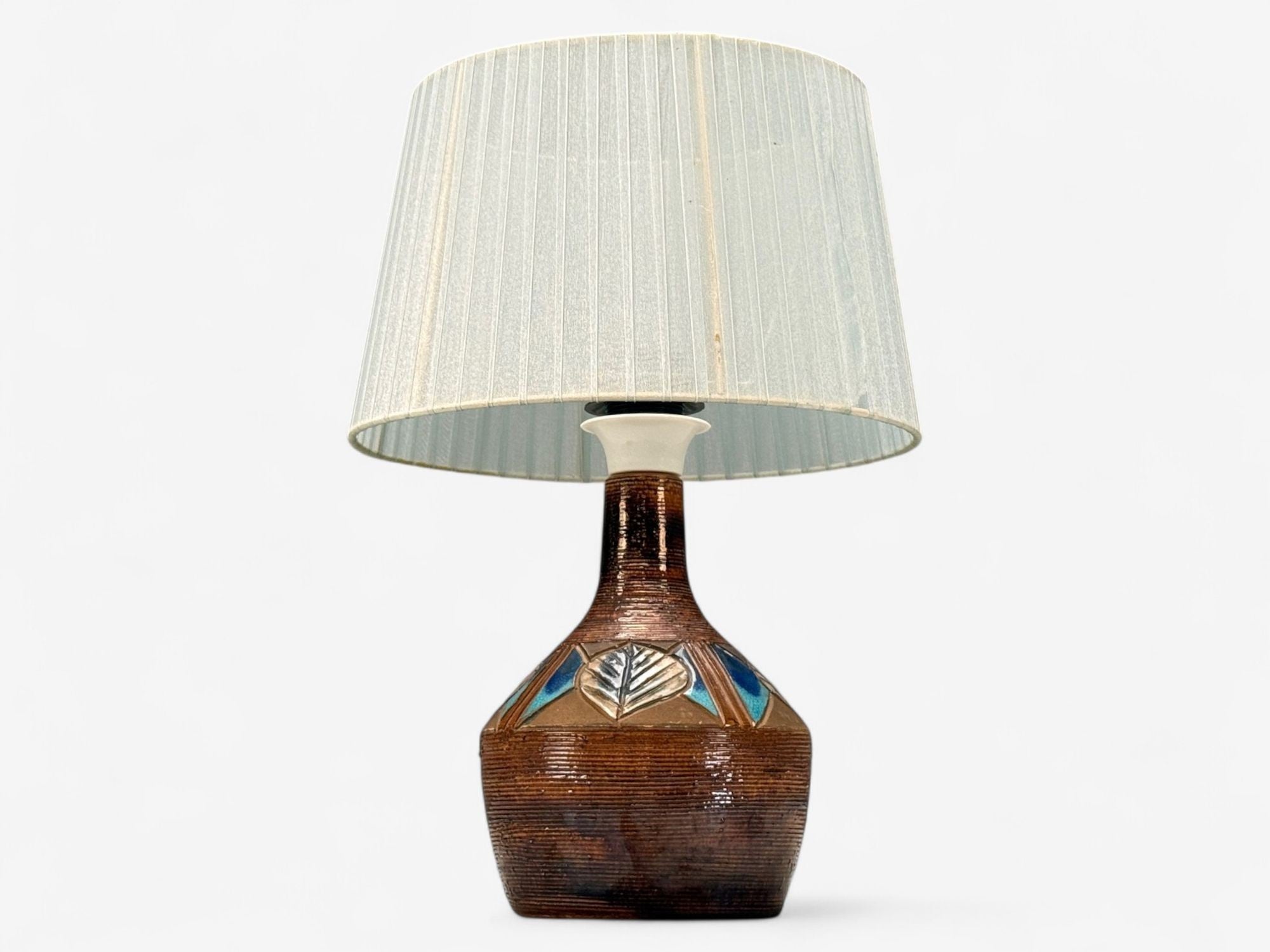 Julie Keramik, Danish Modern, Brown Ceramic, Table Lamp, Denmark, 1960s