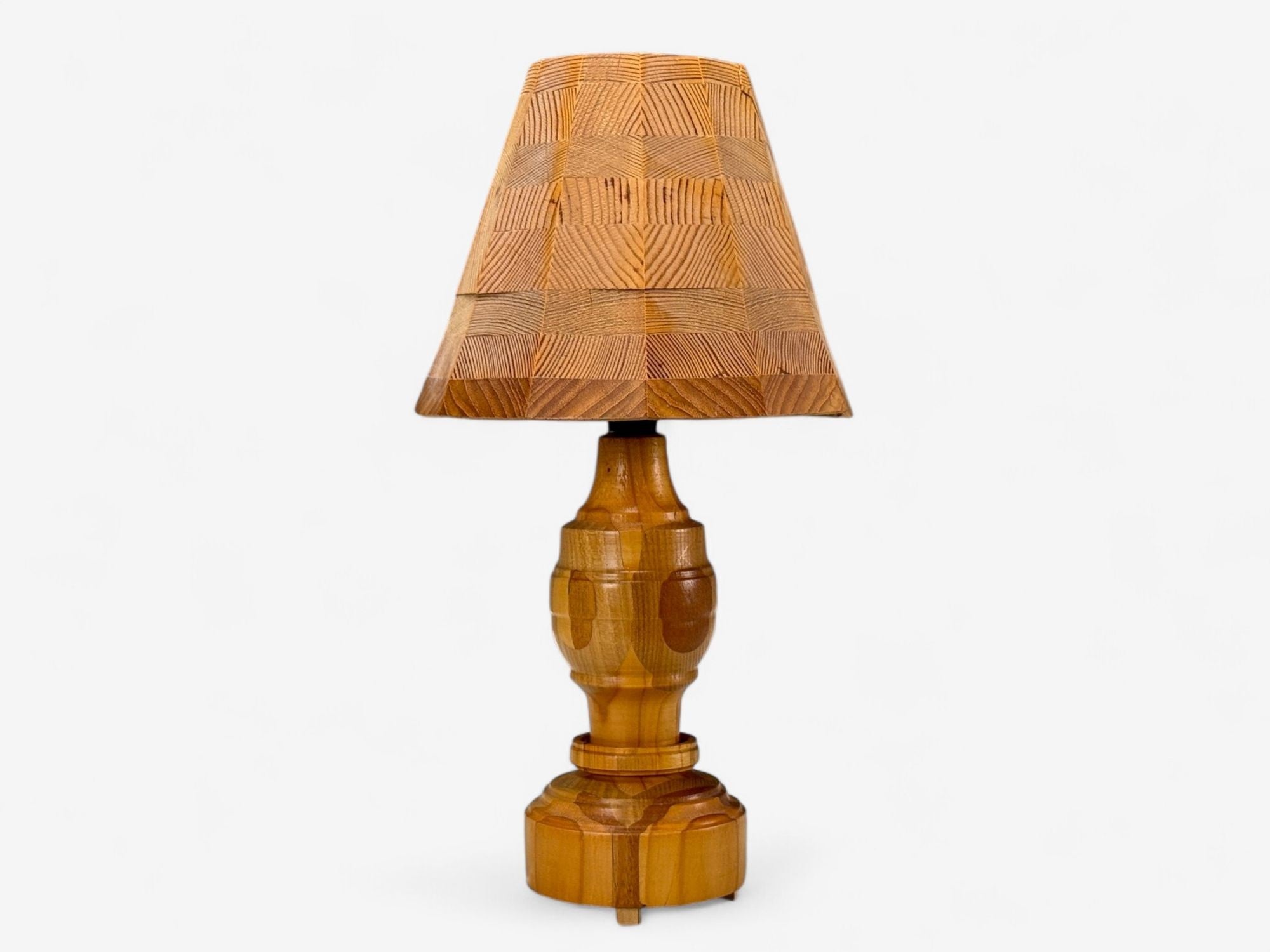 Swedish Modern, Pine, Table Lamp, Sweden, 1960s
