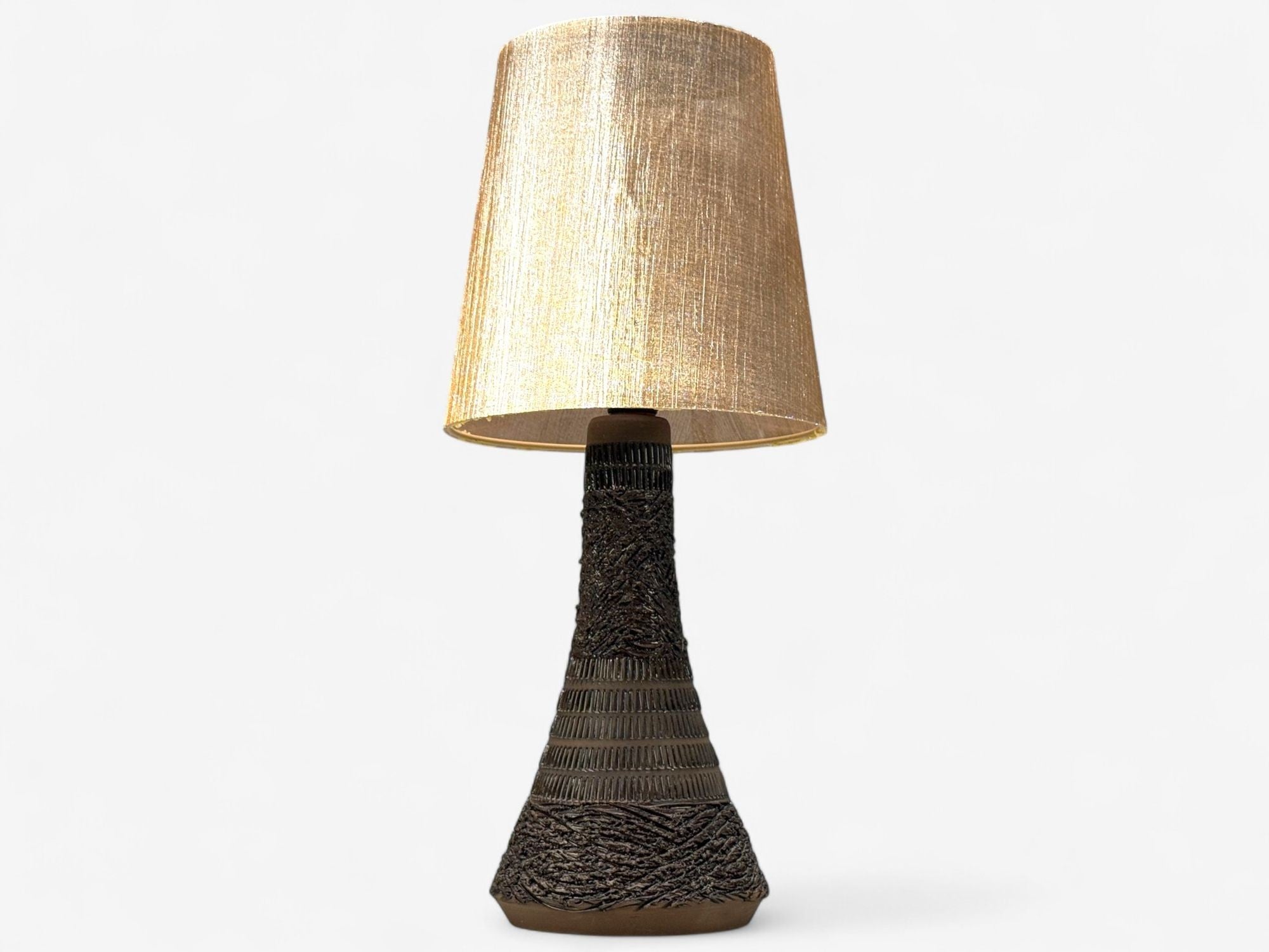 Nila Keramik, Brown Ceramic, Table Lamp, Sweden, 1970s