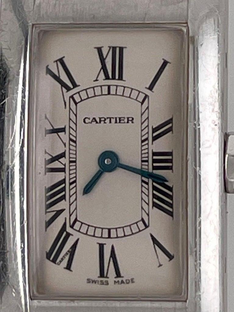A Vintage Cartier Tank Allonge Wrist Watch, Alligator band