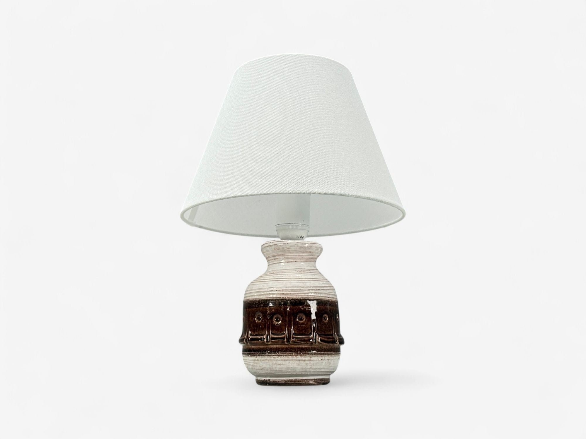Danish Modern, Brown Stoneware, Table Lamp, Denmark, 1960s