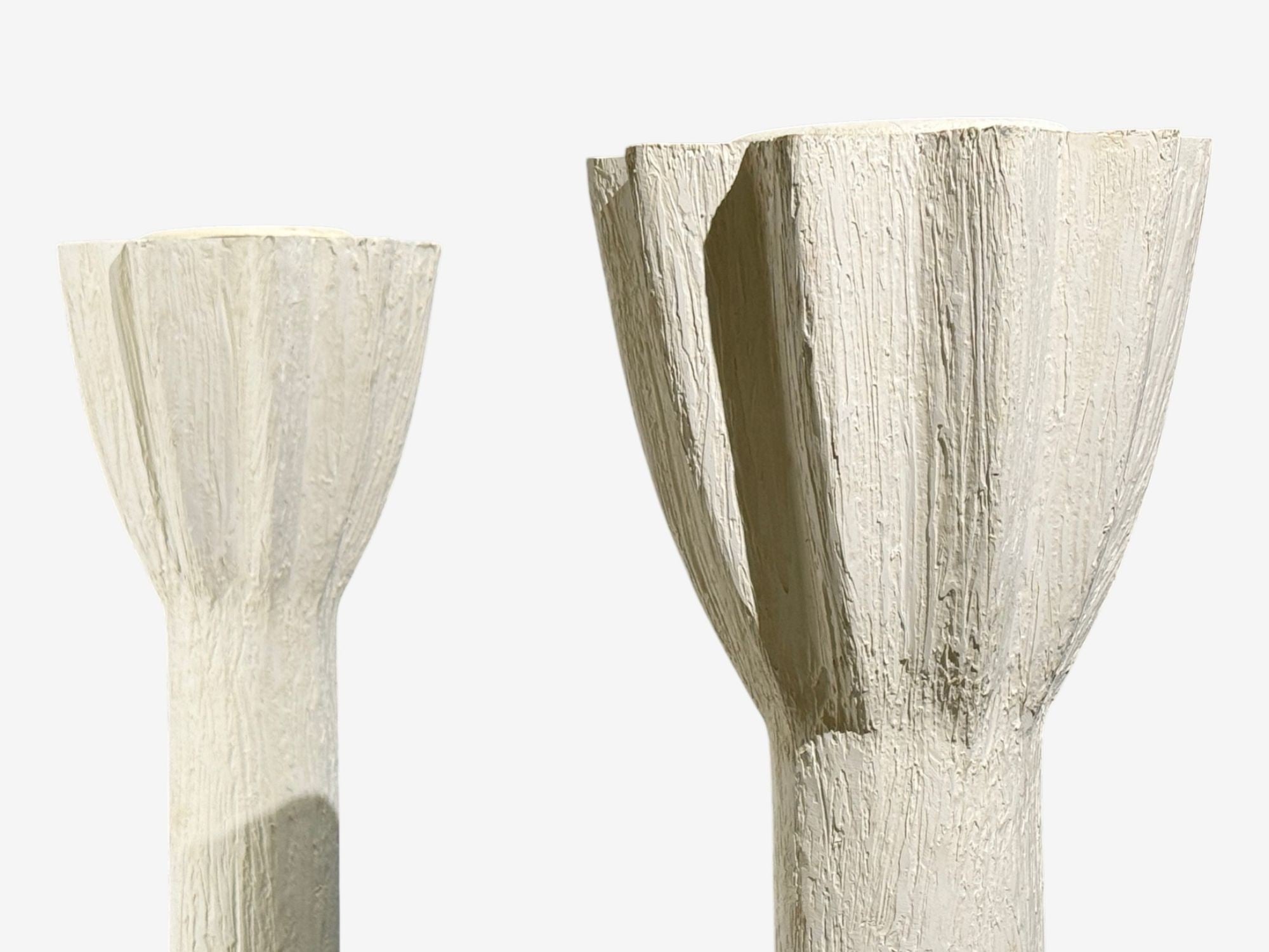 Jean-Michel Frank Style, Monumental Torchiere Lamps, Plaster, 20th c.