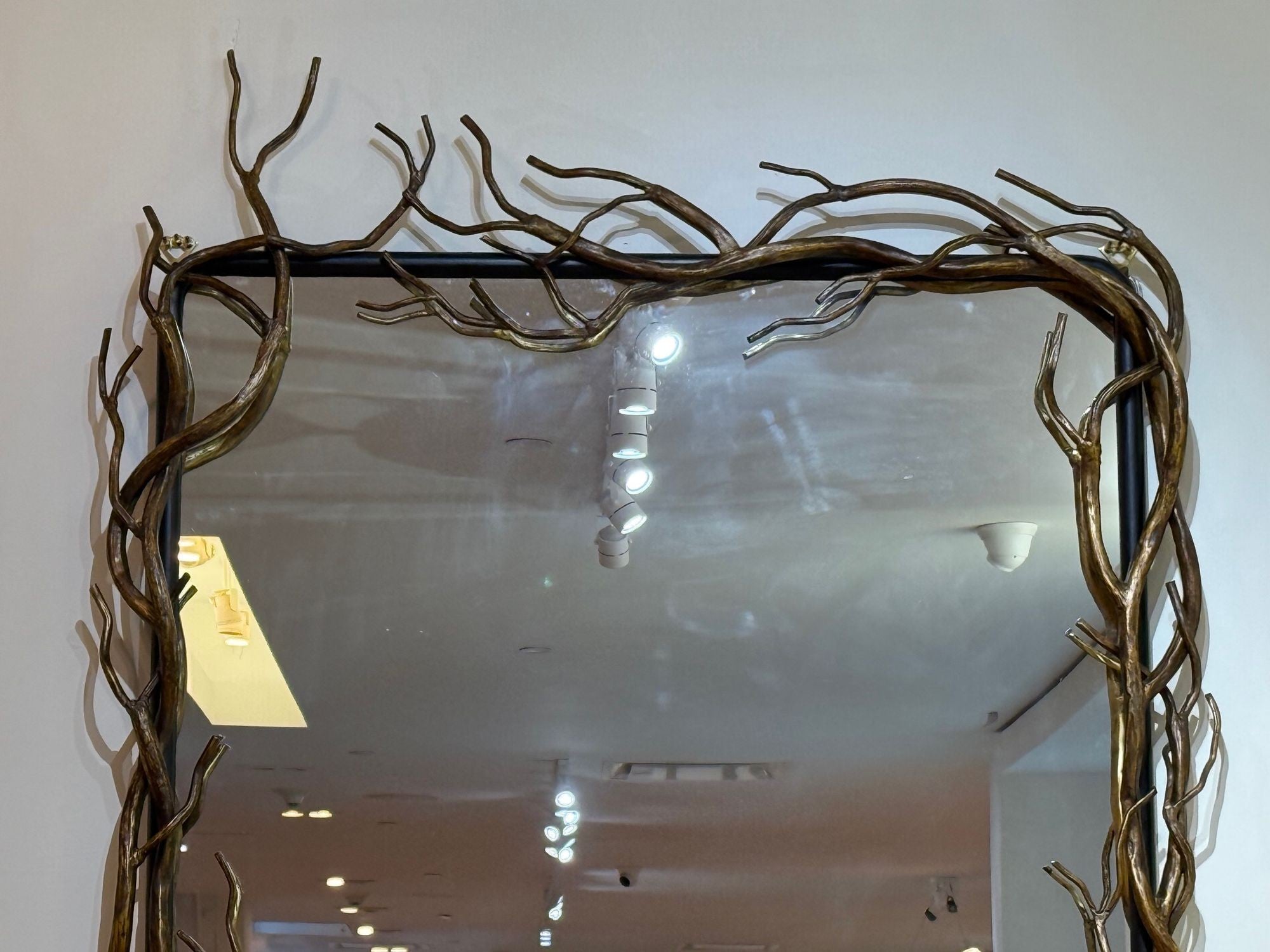 Brutalist Modern, Metal, Gilt Iron, Monumental Wall Mirrors, 21st C.
