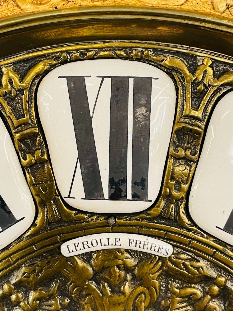Bronze Sconce Wall or Cartel Clock. Lerolle Freres, Paris, Rare, Unusual