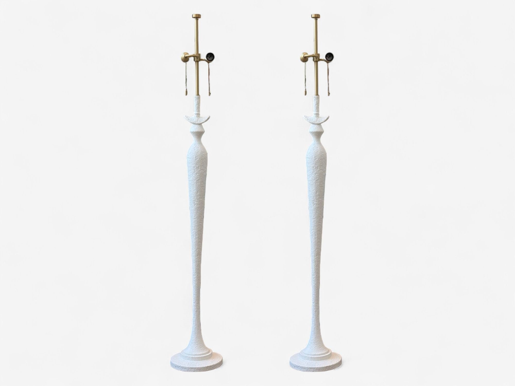 Baker Furniture, Plaster, Large Modern Floor Lamps, Italy, 2000s