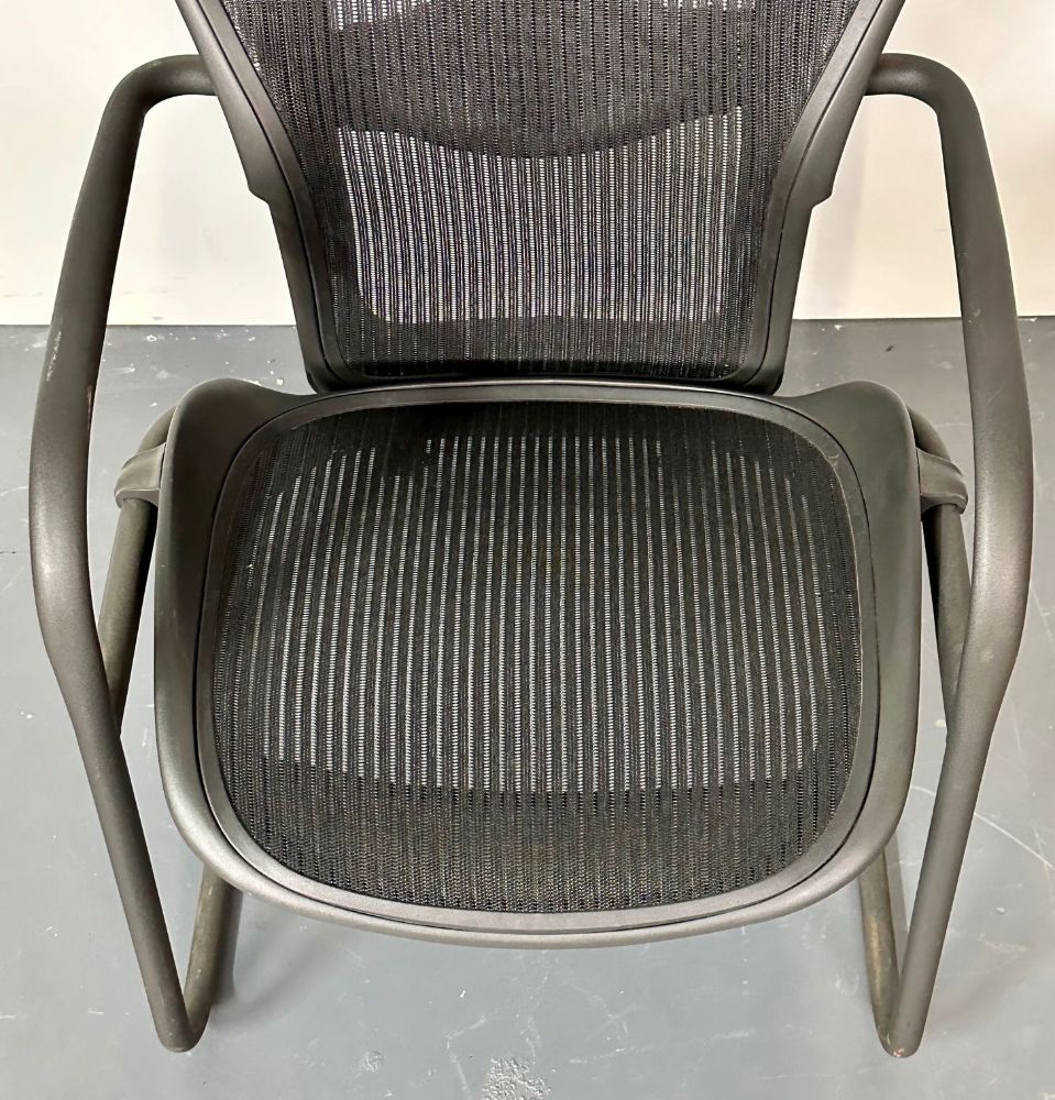 Pair of Stamped Herman Miller Mid-Century Modern Desk / Office Chairs, Aluminum