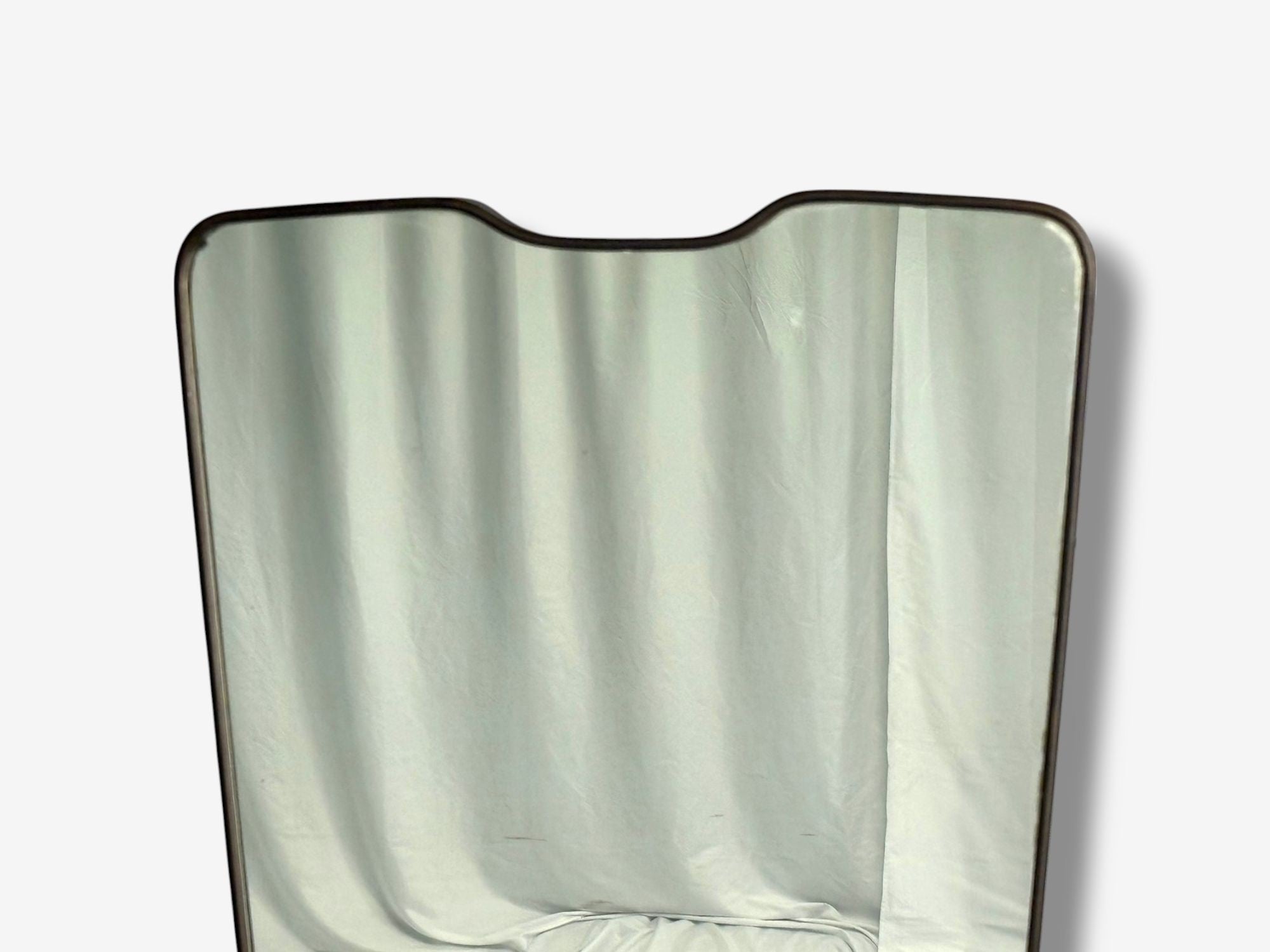 Italian Modern, Brass, Glass, Wall Mirror, Italy, 1950s