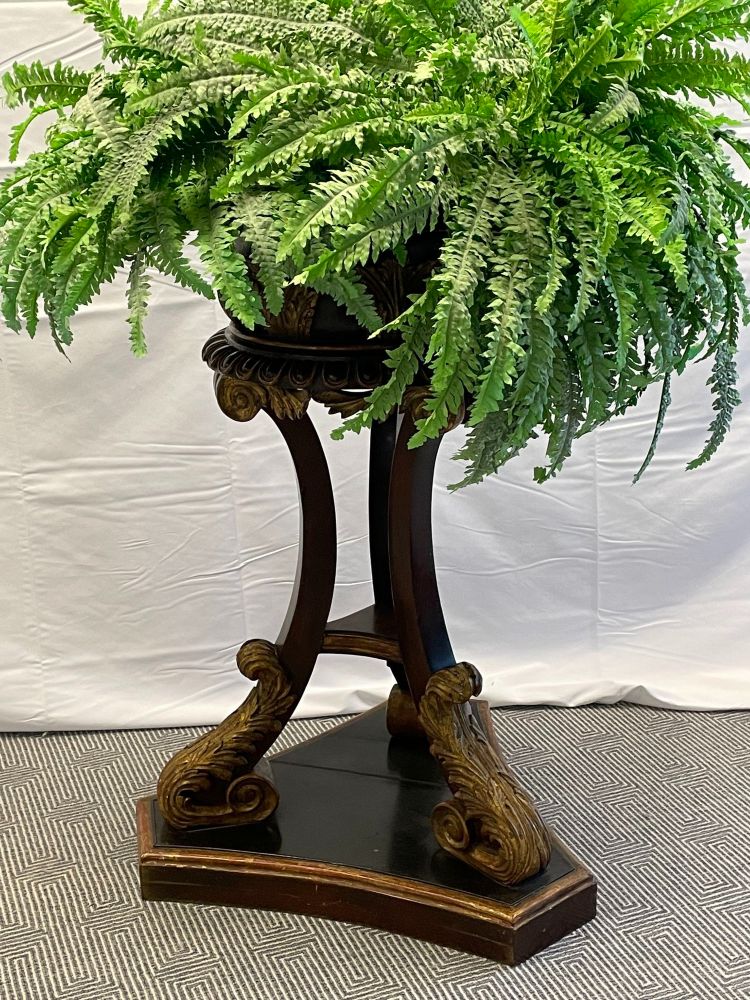 Georgian Gilt Wood Planter, Jardinière, Ebony and Gilt Design