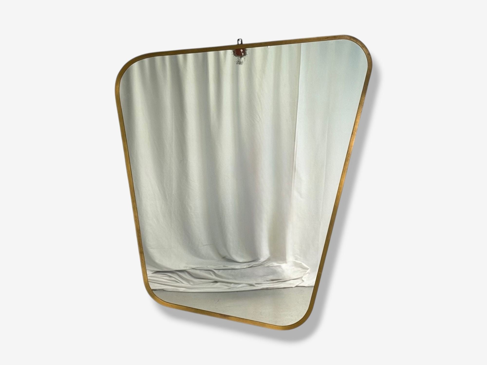 Italian Modern, Cherrywood, Glass, Console with Mirror, Italy, 1950s