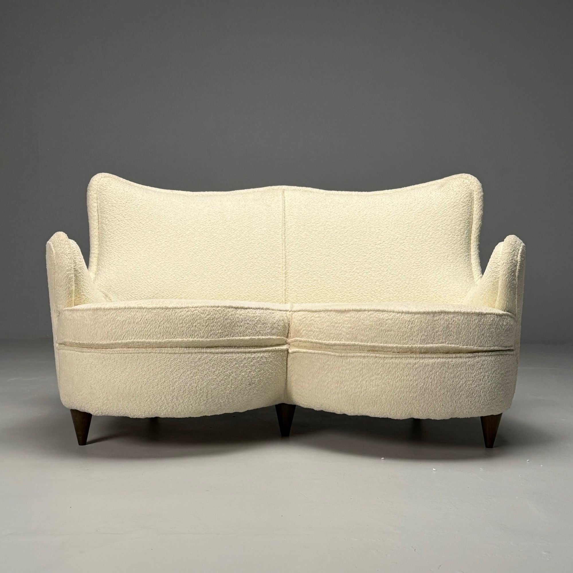 Osvaldo Borsani Attribution, Heart Sofa, Italian Mid-Century Modern, 1950s