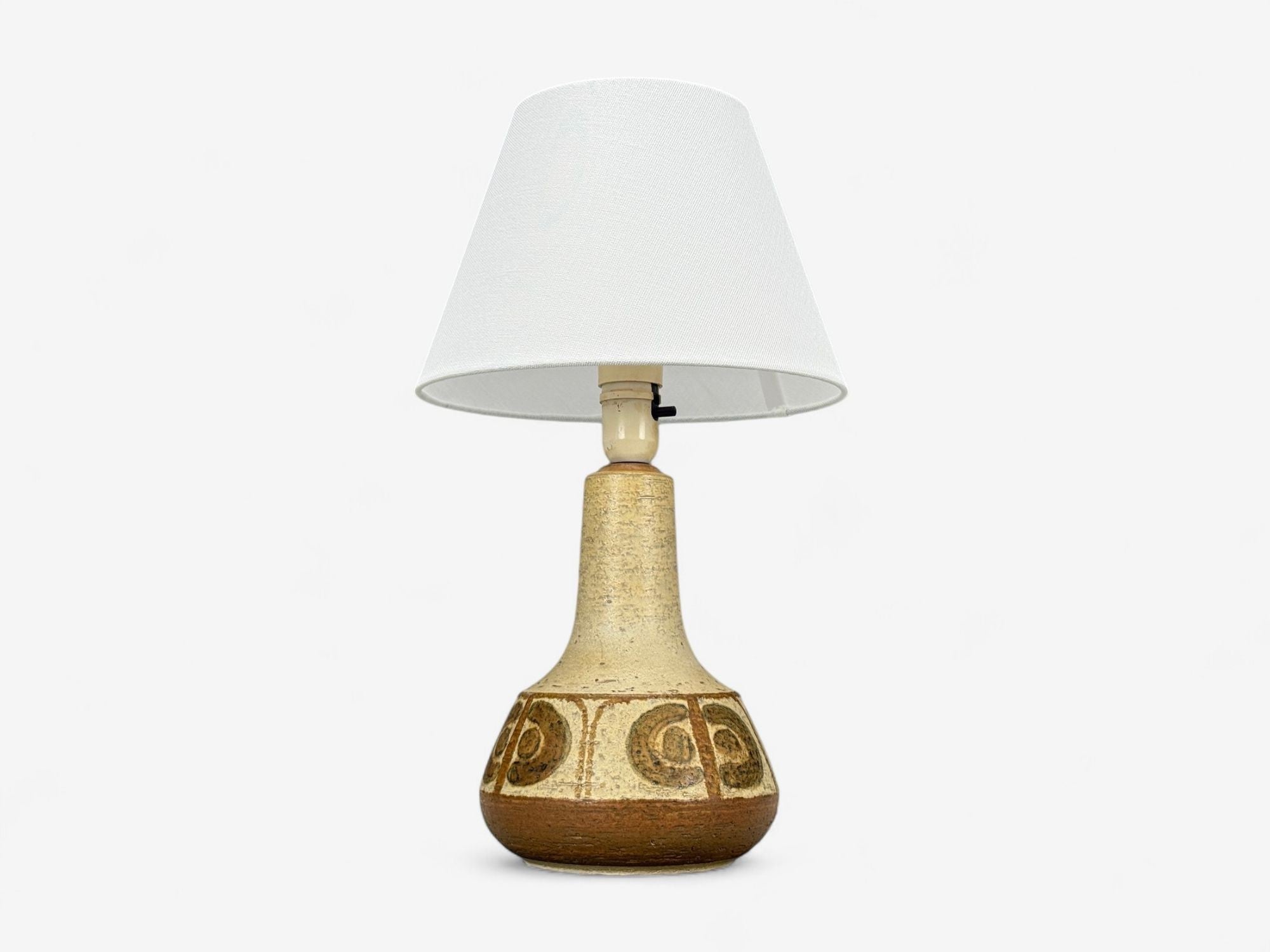 Svend Aage Jensen, Søholm, Beige Ceramic, Table Lamp, Denmark, 1970s