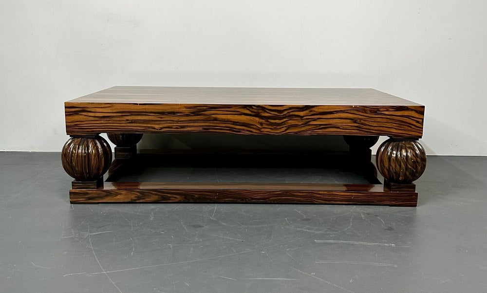 Émile-Jacques Ruhlmann French Art Deco Style Rectangular Coffee Table, Macassar