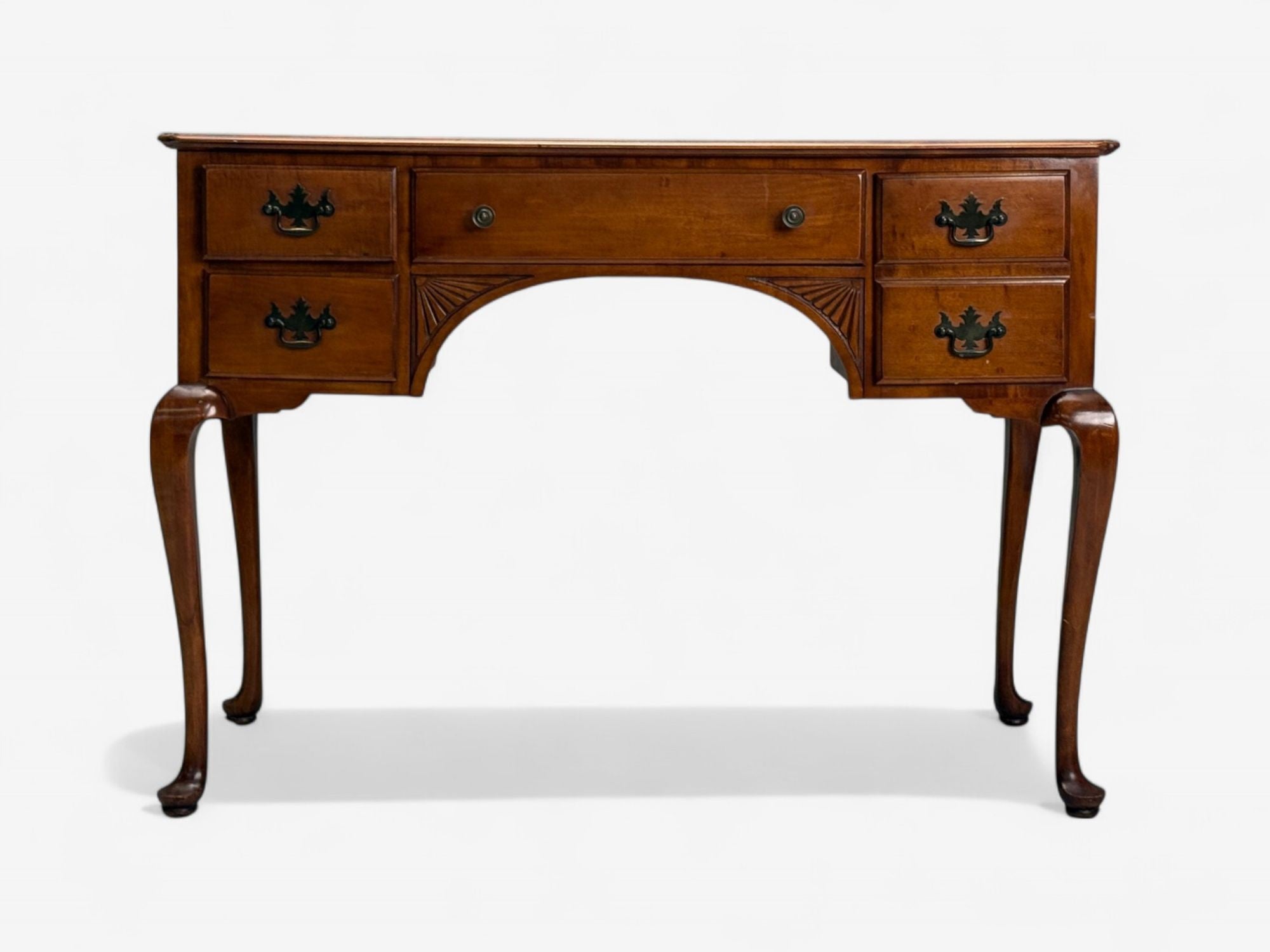 Queen Anne, Mahogany, Brass, Writing Desk, England, 1900s