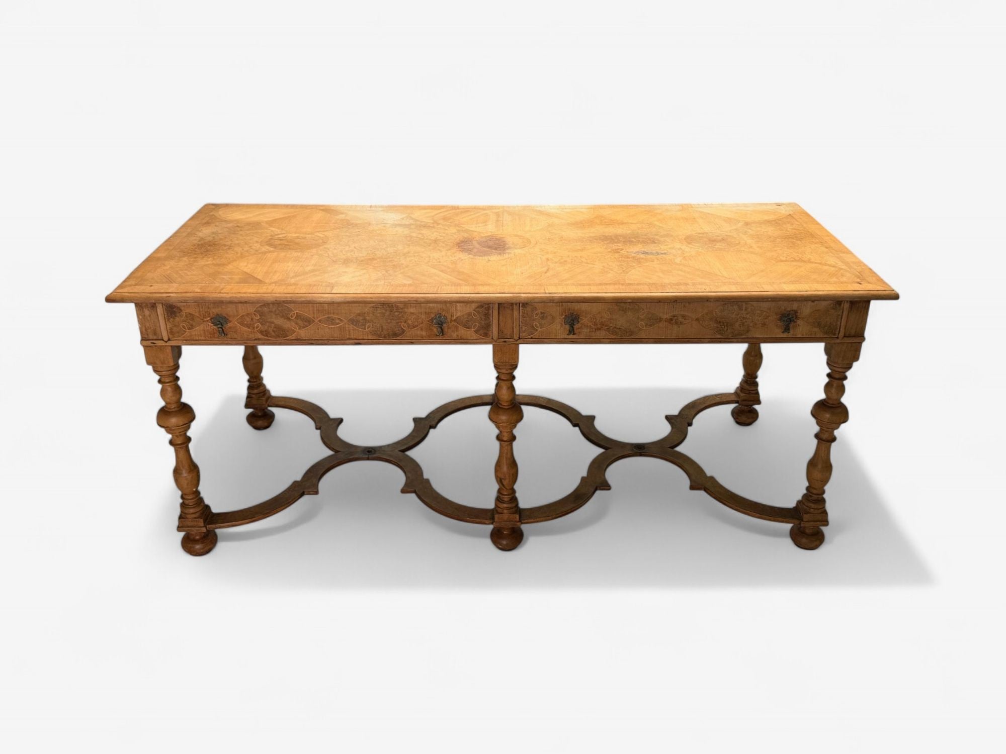 Gustavian, Bleached Wood, Barley Twist Table, Europe, 18th/19th c.