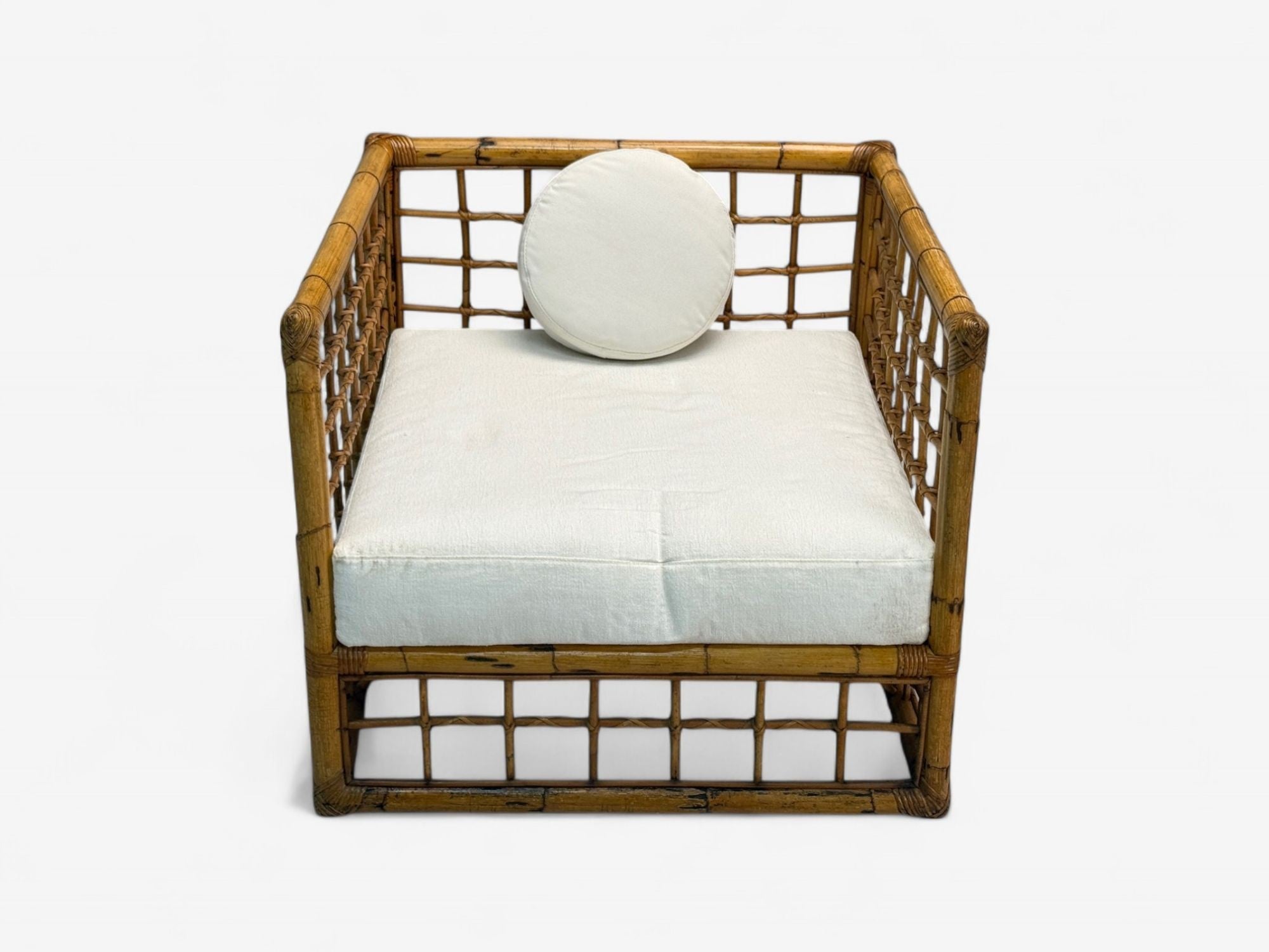 Vivai Del Sud, Italian Modern, Rattan, Bamboo, Lounge Chairs, Italy, 1970s