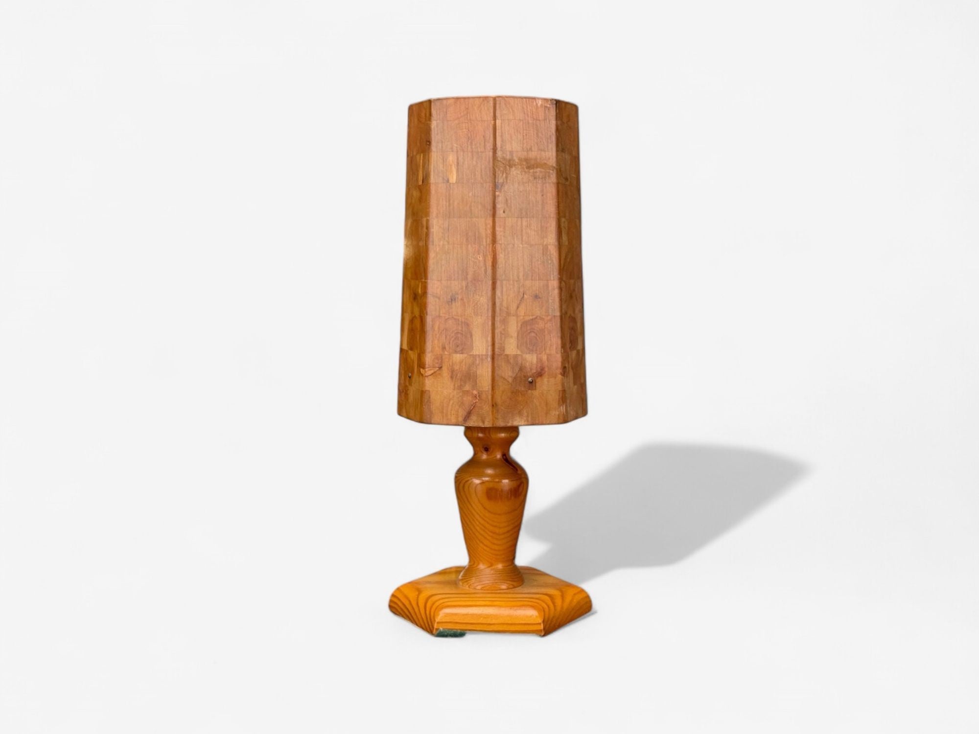 Swedish Modern, Pine, Marquetry, Table Lamp, Sweden, 1950s