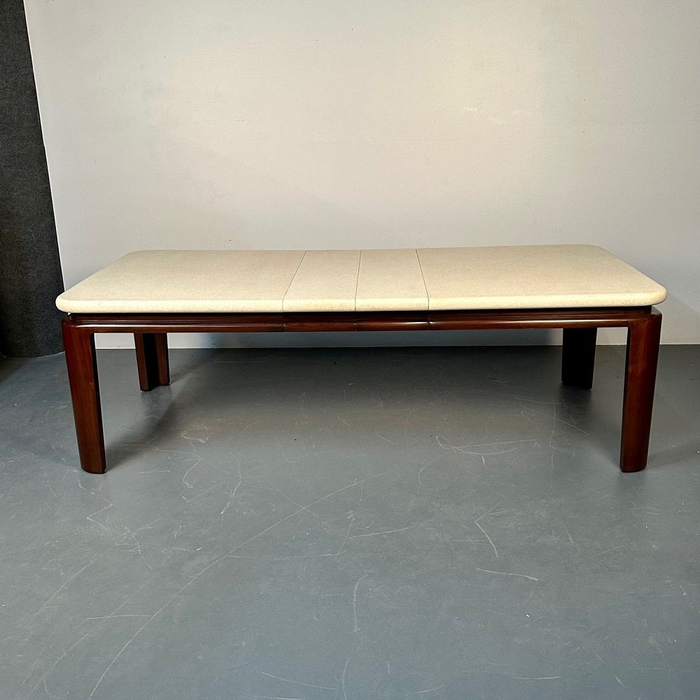 Paul Frankl Mid-Century Modern Cork Top Mahogany Dining Table, Johnson Furniture