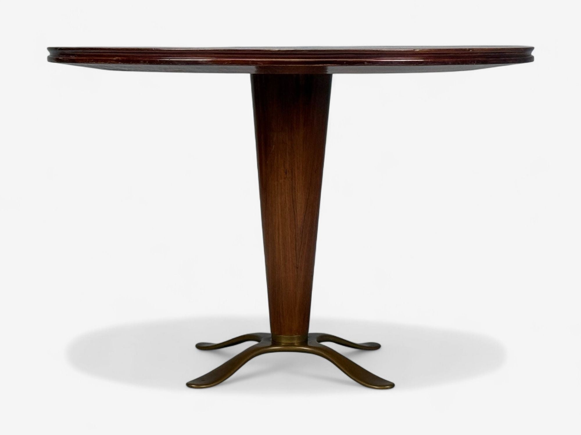 Paolo Buffa, Mahogany, Bronze, Center Table, Italy, 1940s