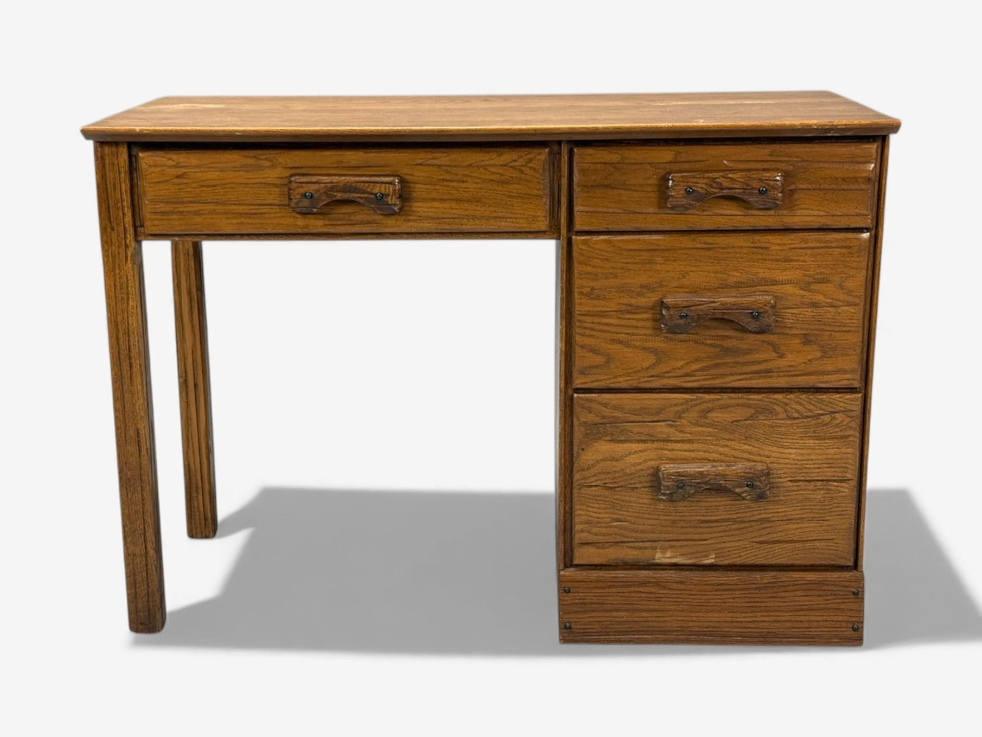 A. Brandt Ranch Oak, Oak, Writing Desk and Chair, USA, 1950s