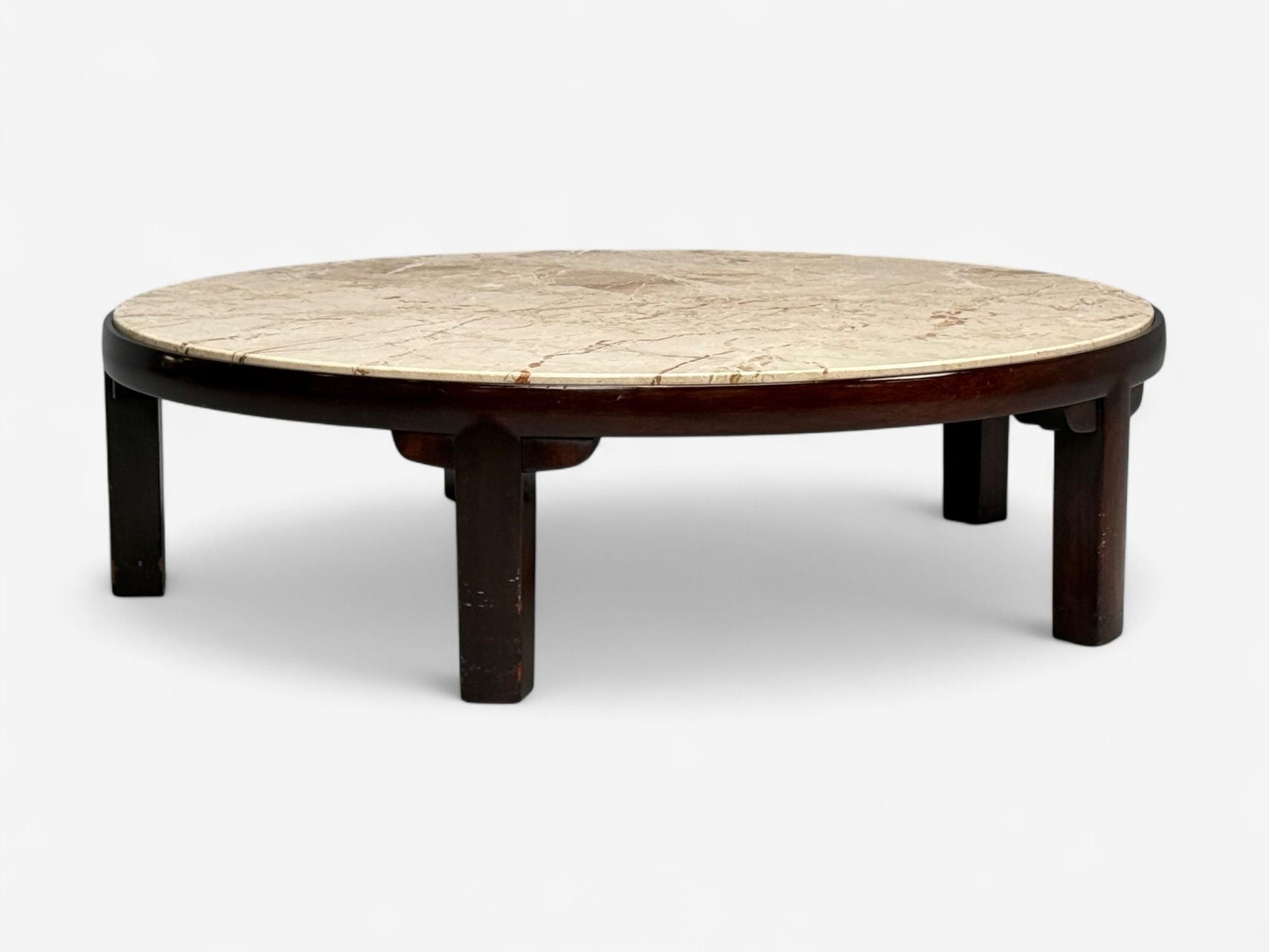 Edward Wormley, Dunbar, Mahogany, Marble, Large Coffee Table, USA, 1940s