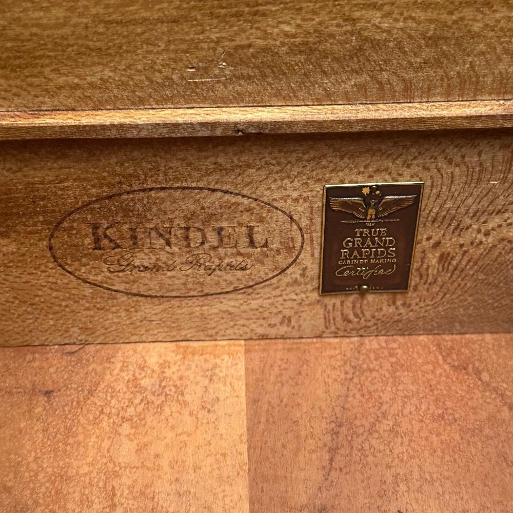 Kindel, Hollywood Regency Style, Dresser, Matte Black, Brass, USA, 1970s